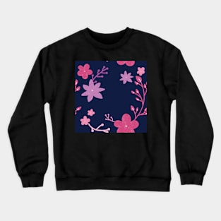 Flower Pattern Crewneck Sweatshirt